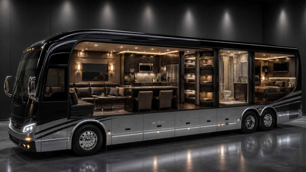 Floor Plans and Interior Layouts Entertainer Coach Rental